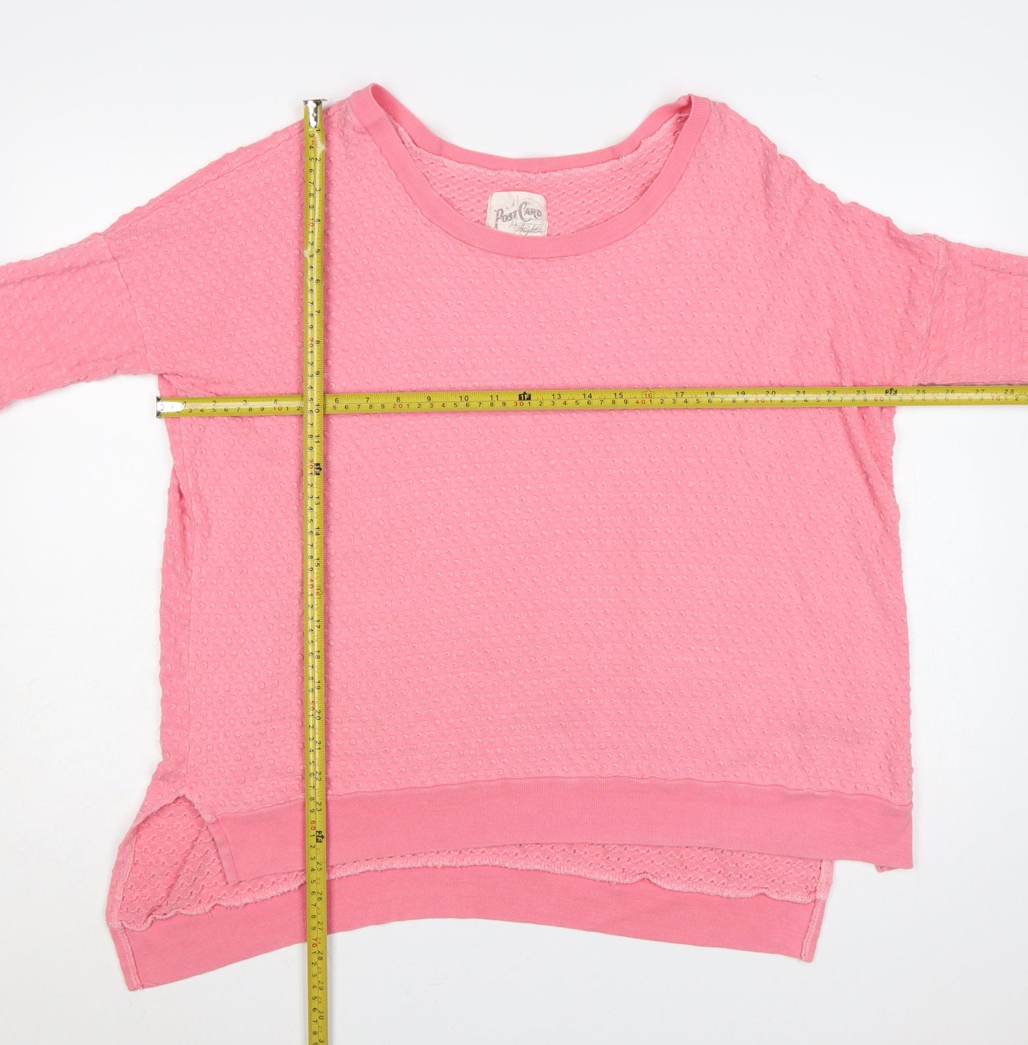 Postcard from Brighton Women’s Pink Textured Tunic Sweatshirt S