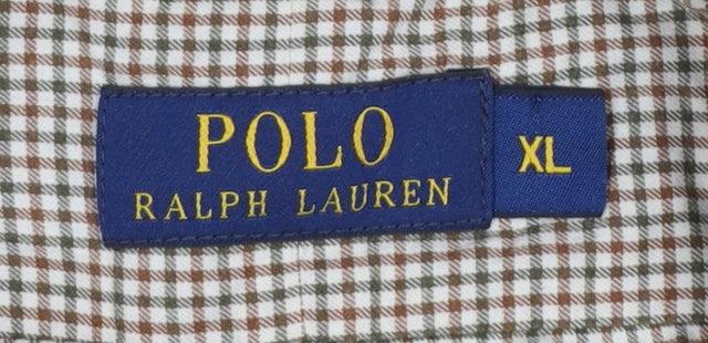 Polo Ralph Lauren Men's Brown Check XL Classic Button-Down Shirt