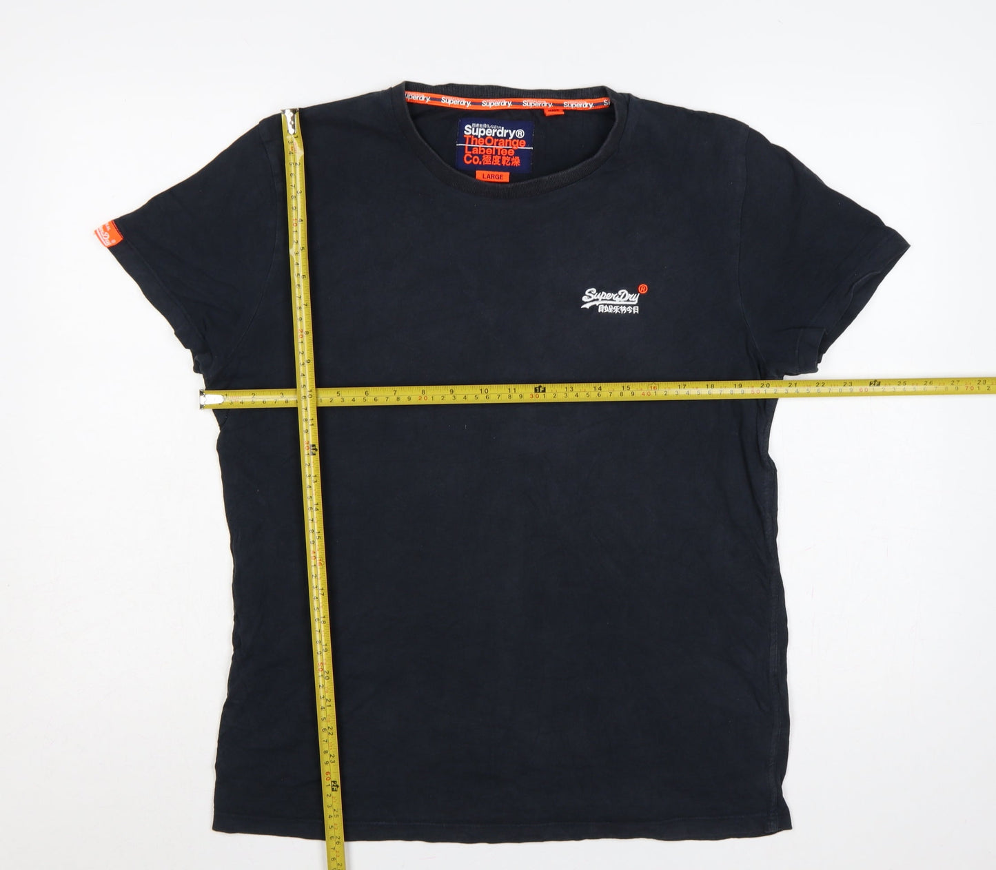 Superdry Men’s Black Large Slim Fit Logo Crew Neck T-Shirt