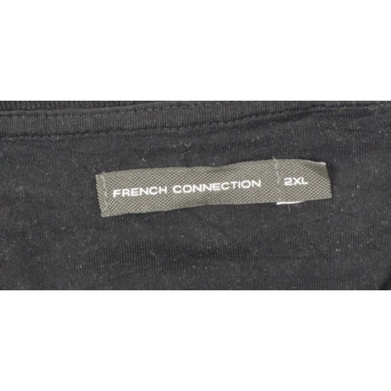Additional view of French Connection Men's Black 2XL Long Sleeve Logo Polo Shirt