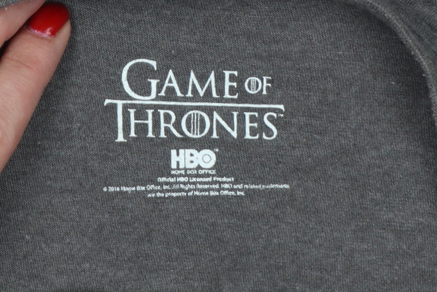 Cedarwood State Men’s Grey L Game of Thrones Logo Graphic T-Shirt