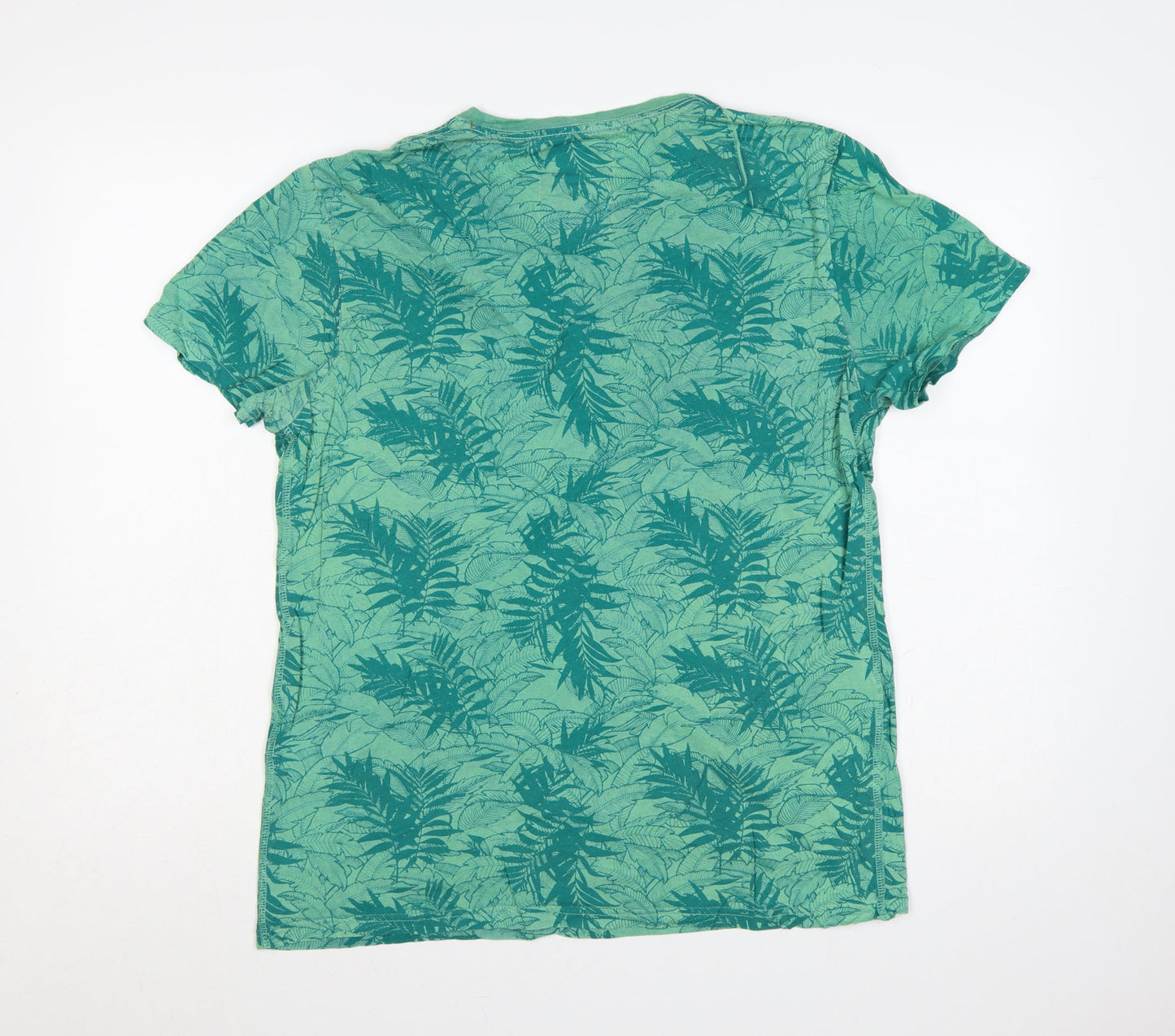 Superdry Men’s Green L Tropical Leaf Pocket Crew Neck T-Shirt
