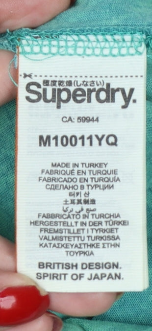 Superdry Men’s Green L Tropical Leaf Pocket Crew Neck T-Shirt