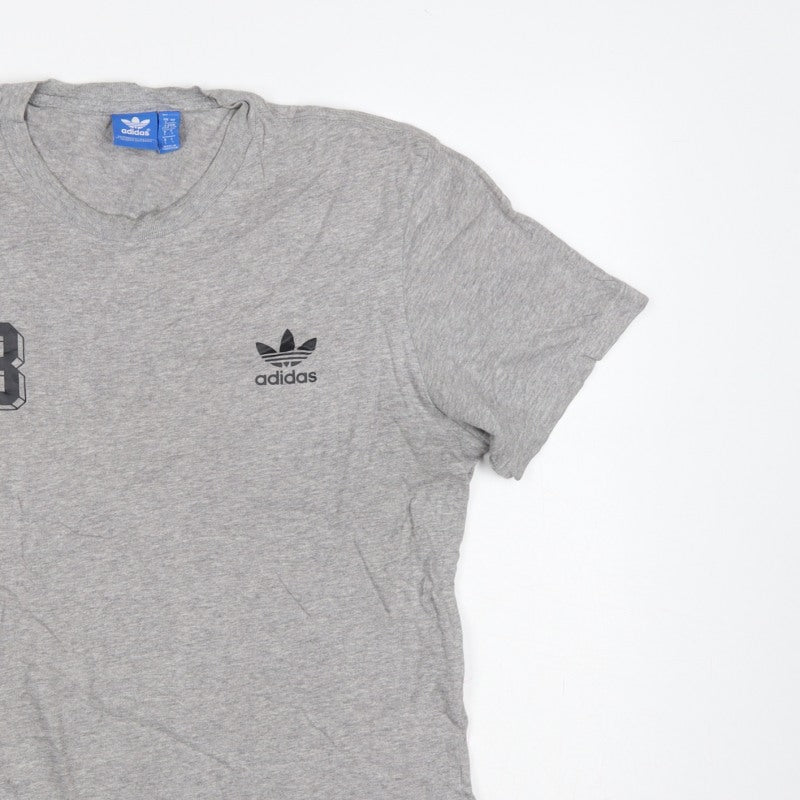 Additional view of adidas Men Grey L Originals 03 Graphic Logo Crew Neck T-Shirt