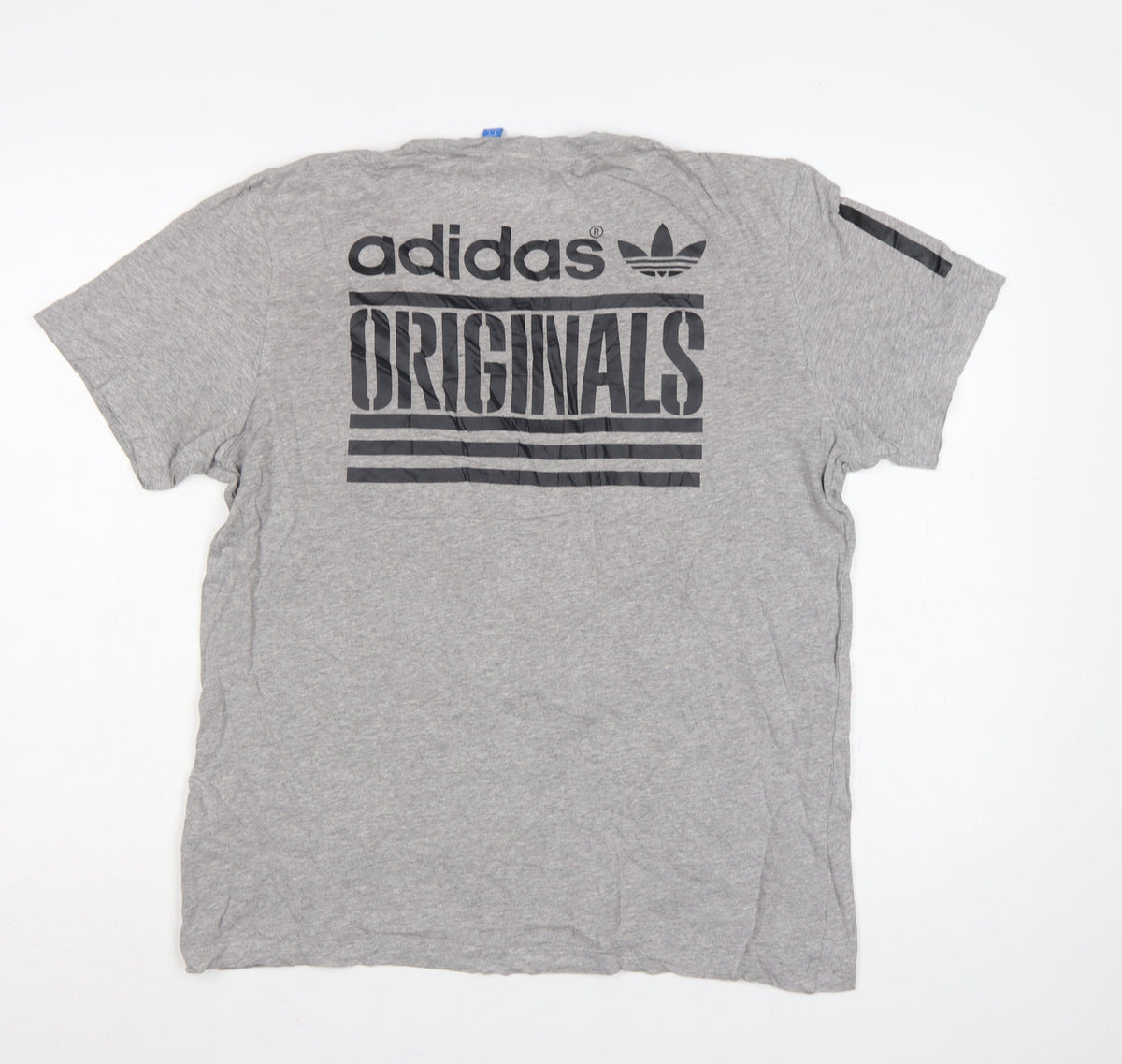 Brand and care label for adidas Men Grey L Originals 03 Graphic Logo Crew Neck T-Shirt