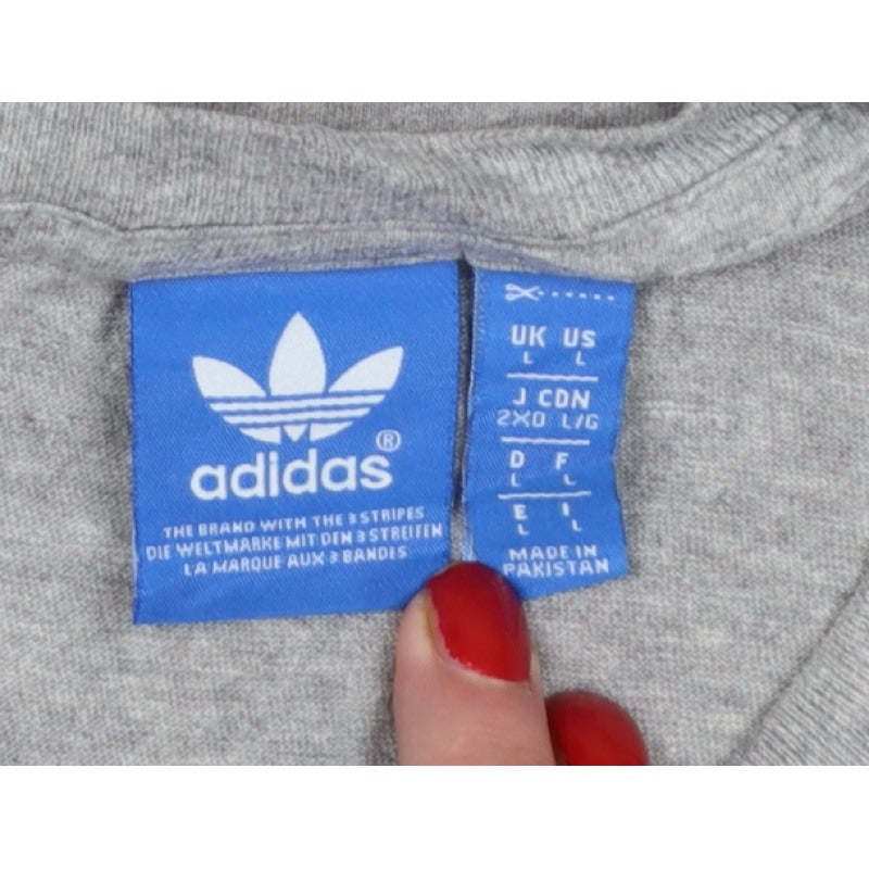 Additional view of adidas Men Grey L Originals 03 Graphic Logo Crew Neck T-Shirt