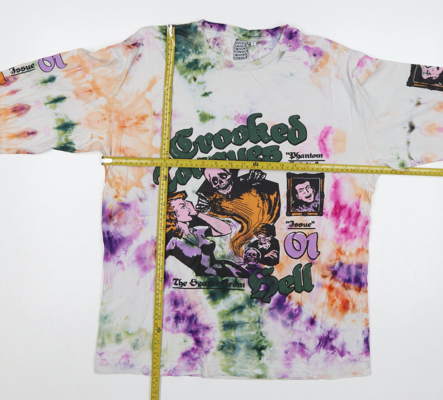 Crooked Tongues Men's Multicoloured L Phantom Spirits Graphic Long Sleeve T-Shirt