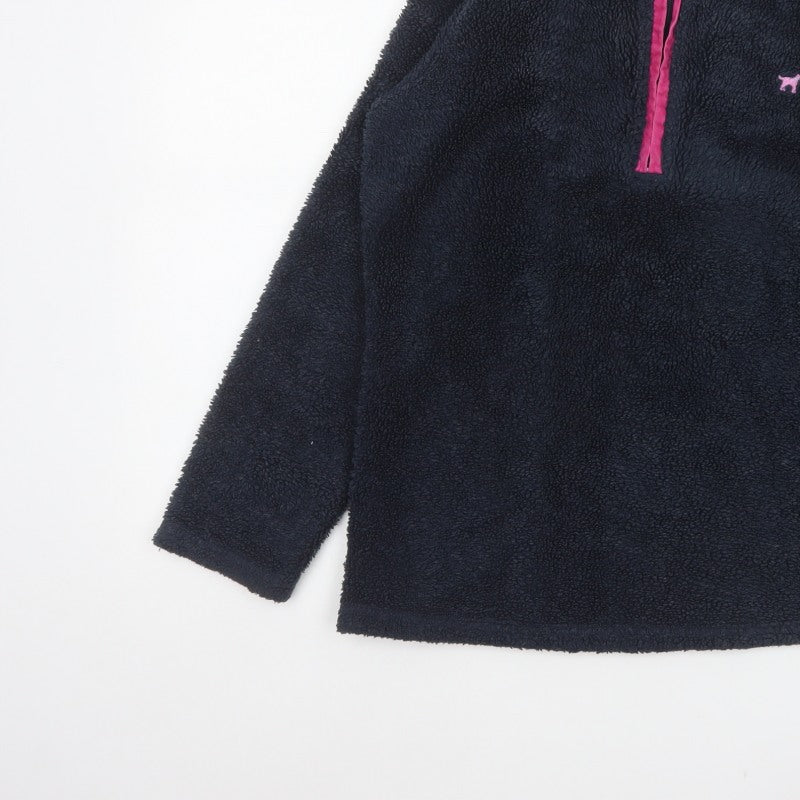 Joules Women’s Blue Pink 1/4 Zip Fleece Sweatshirt UK 10