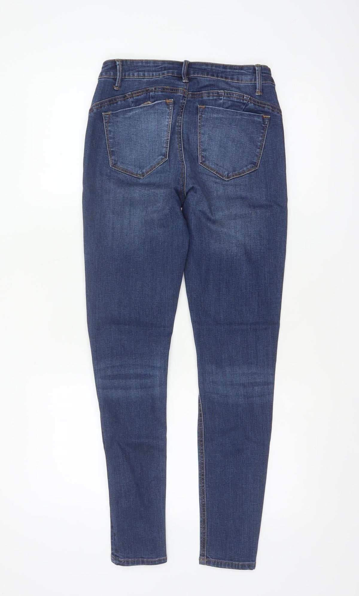 Denim Co Womens Blue UK 10 Skinny Mid Rise Stretch Jeans