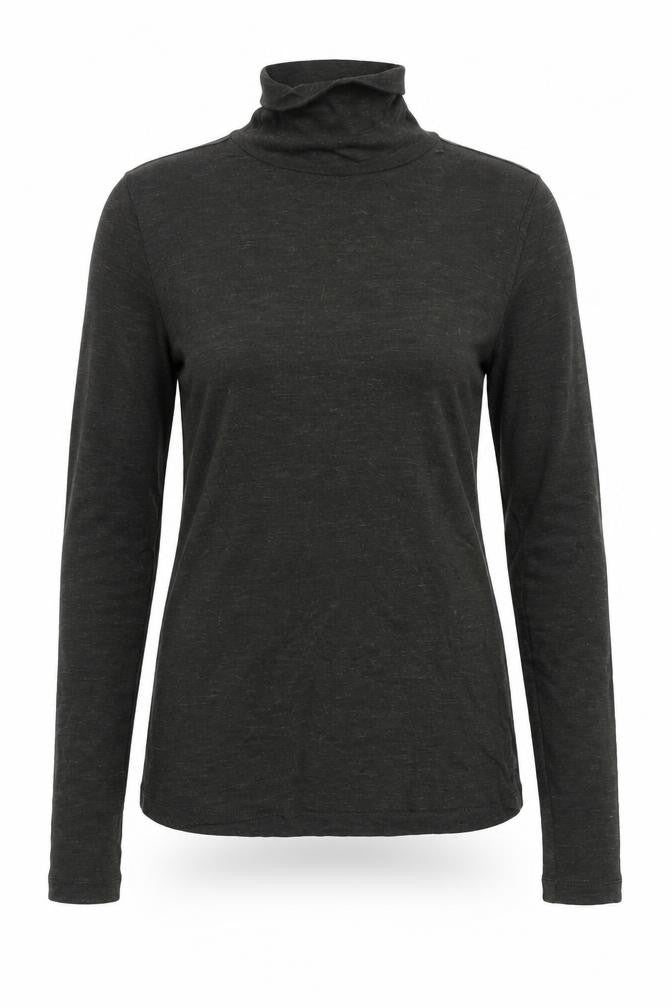 Foil Women Black S 100% Merino Wool Roll Neck Slim Jumper