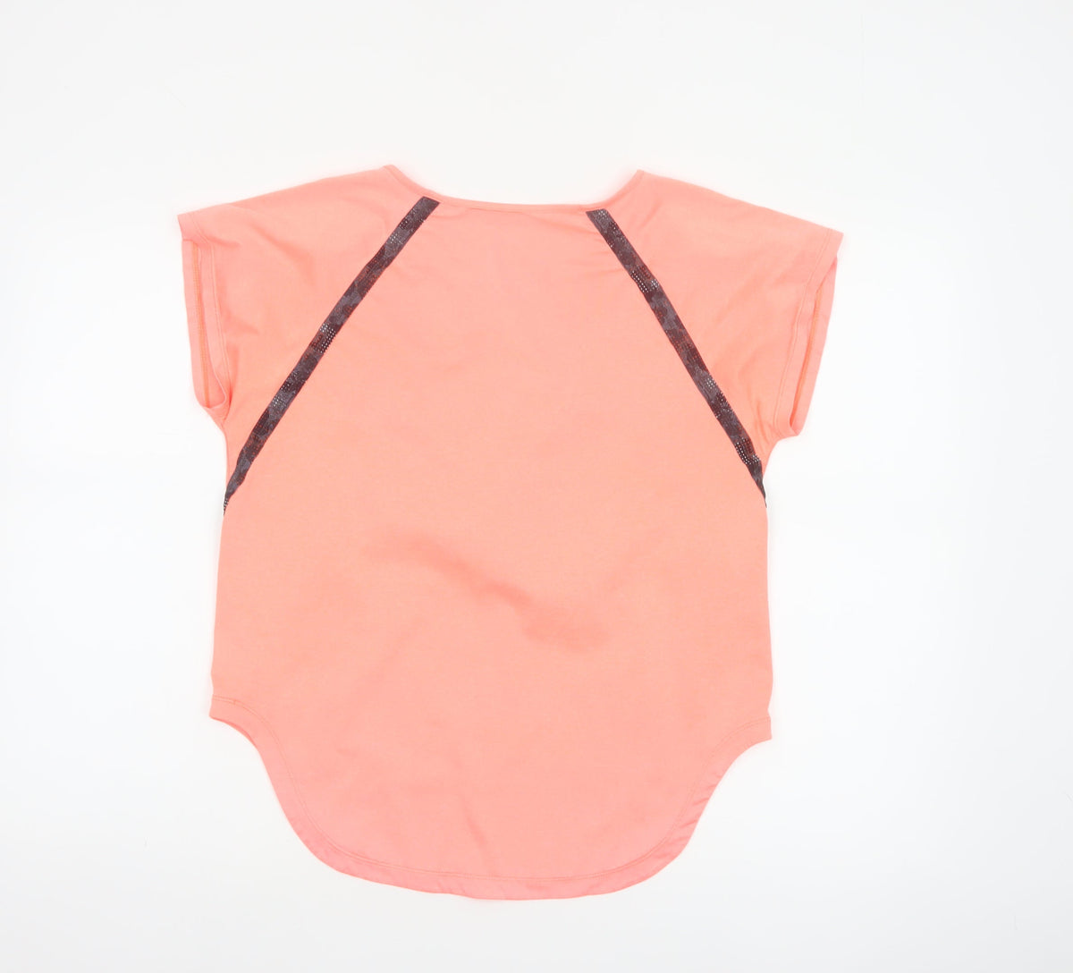 Close-up detail of Dunnes Women Coral UK 10 Stretch Scoop Neck Colourblock T-Shirt