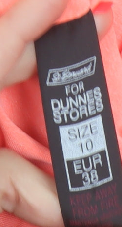 Additional view of Dunnes Women Coral UK 10 Stretch Scoop Neck Colourblock T-Shirt