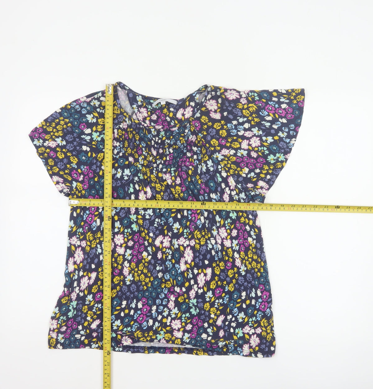 Next Women Multicoloured Floral Viscose Kimono Sleeve Blouse UK 10