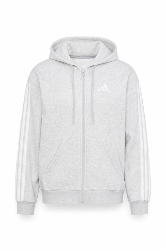 Adidas Women’s Grey XS Full Zip Hooded Logo Hoodie