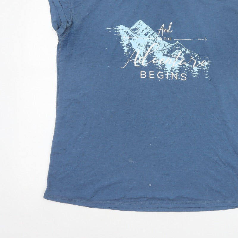 Mountain Warehouse Women’s Blue UK 14 Mountain Print Quick Dry T-Shirt