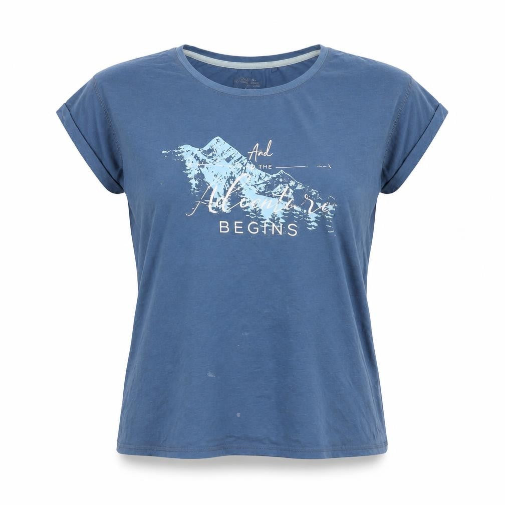 Mountain Warehouse Women’s Blue UK 14 Mountain Print Quick Dry T-Shirt