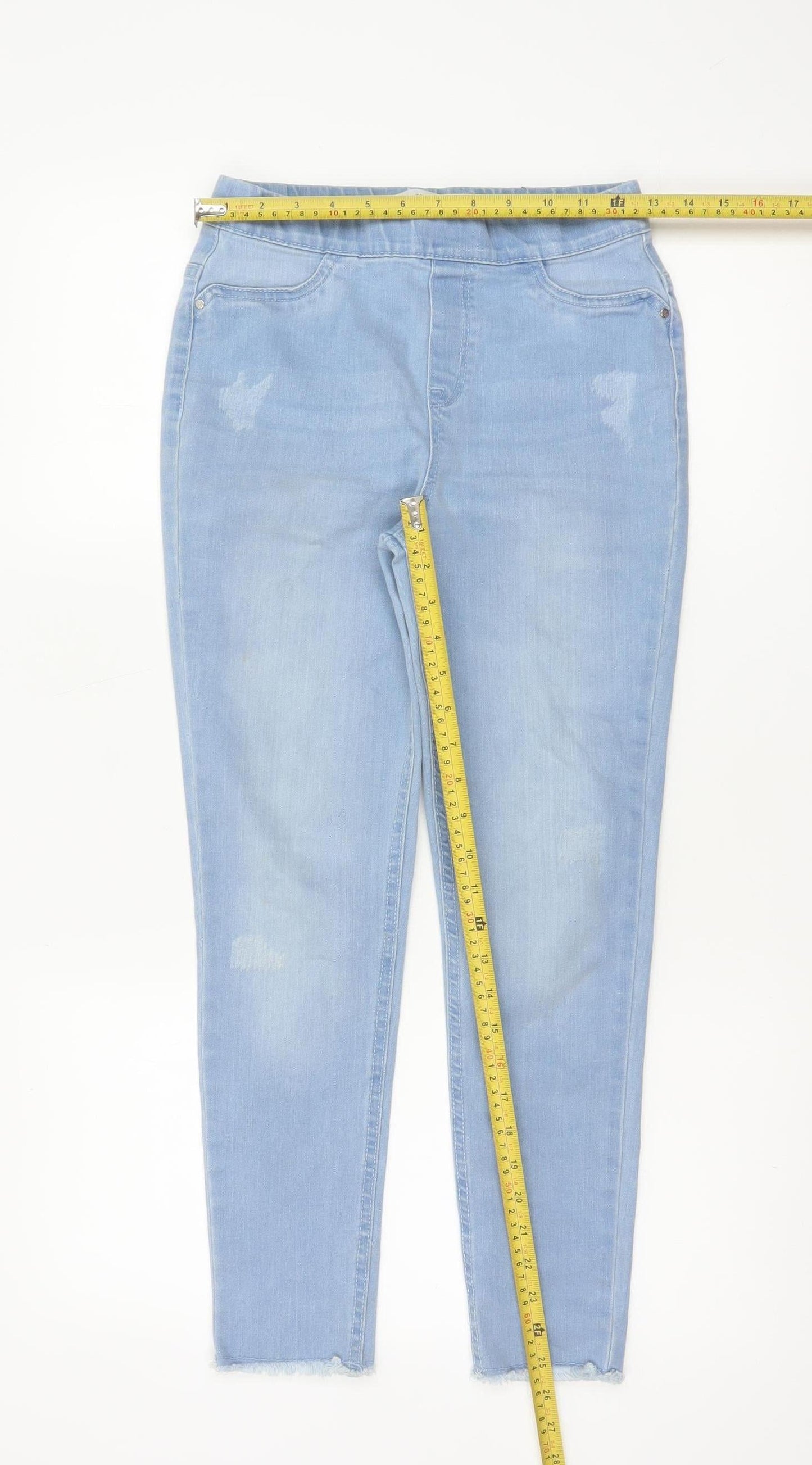Denim Co Girls Blue Jegging Jeans 11-12 Years 152cm Stretch Ripped