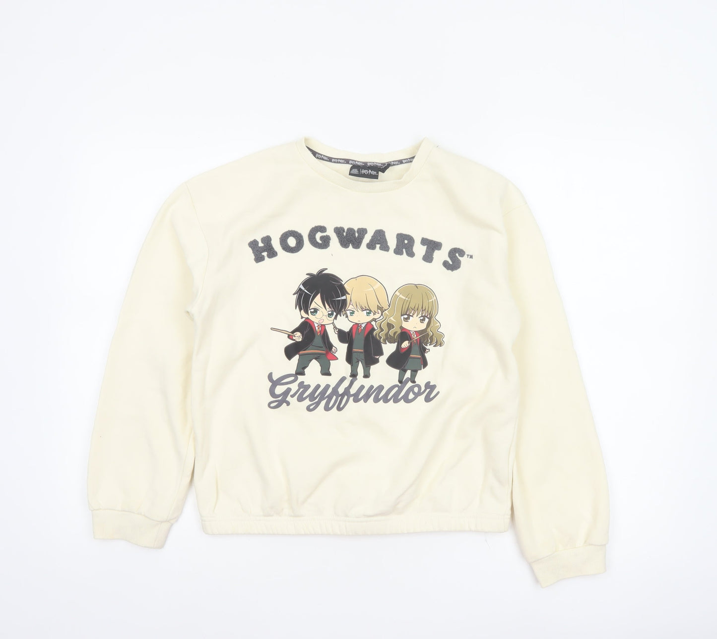 Harry Potter Girls Ivory 12-13 Years Gryffindor Graphic Pullover Sweatshirt