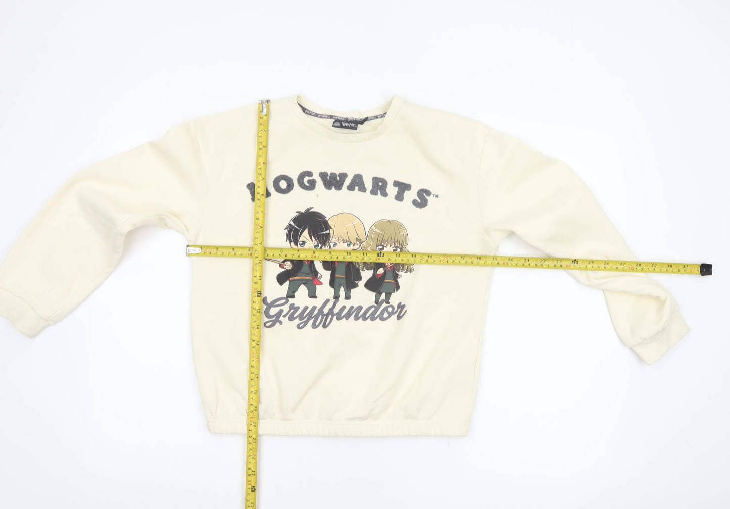 Harry Potter Girls Ivory 12-13 Years Gryffindor Graphic Pullover Sweatshirt