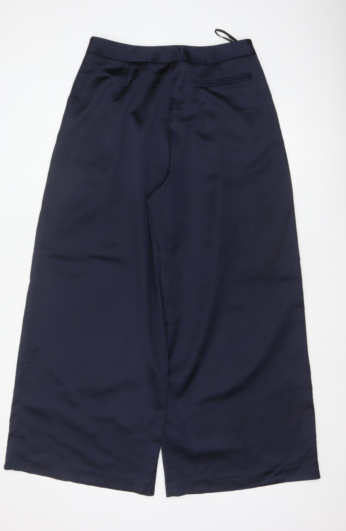 Finery Women Blue UK 14 High Rise Cropped Wide Leg Trousers
