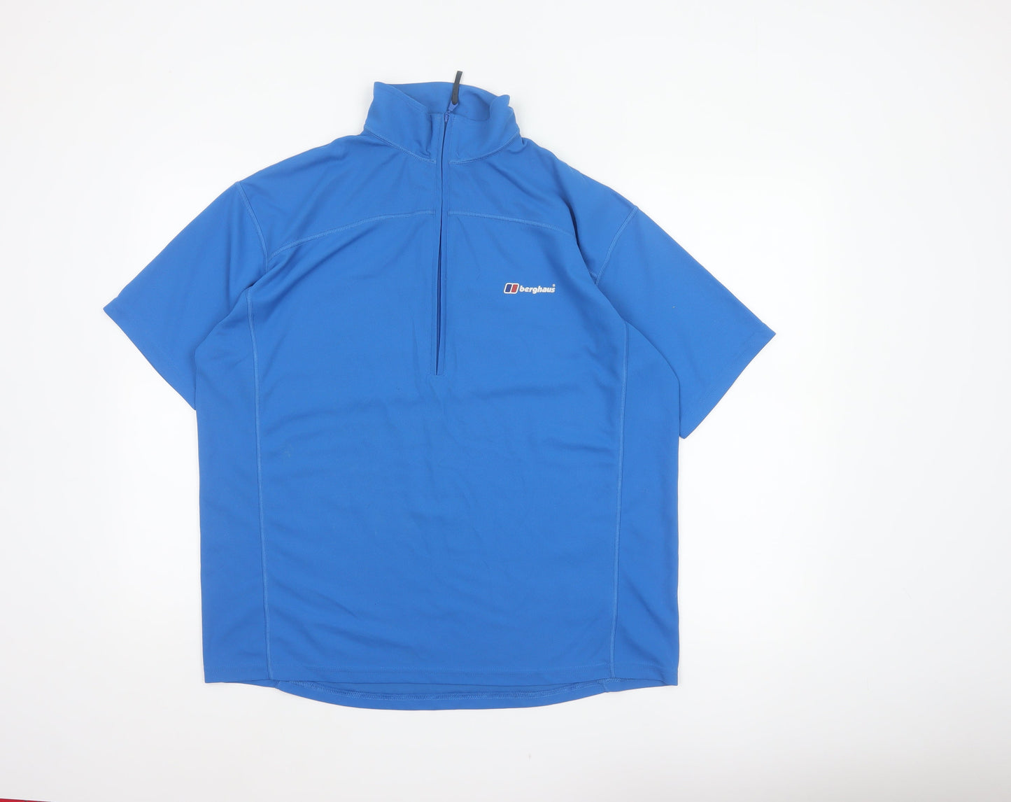 Berghaus Men’s Blue L Tech T 1/4 Zip Short Sleeve Activewear Top