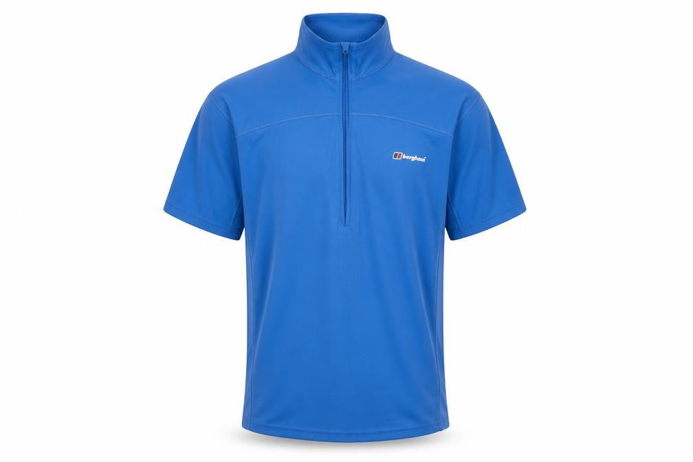 Berghaus Men’s Blue L Tech T 1/4 Zip Short Sleeve Activewear Top