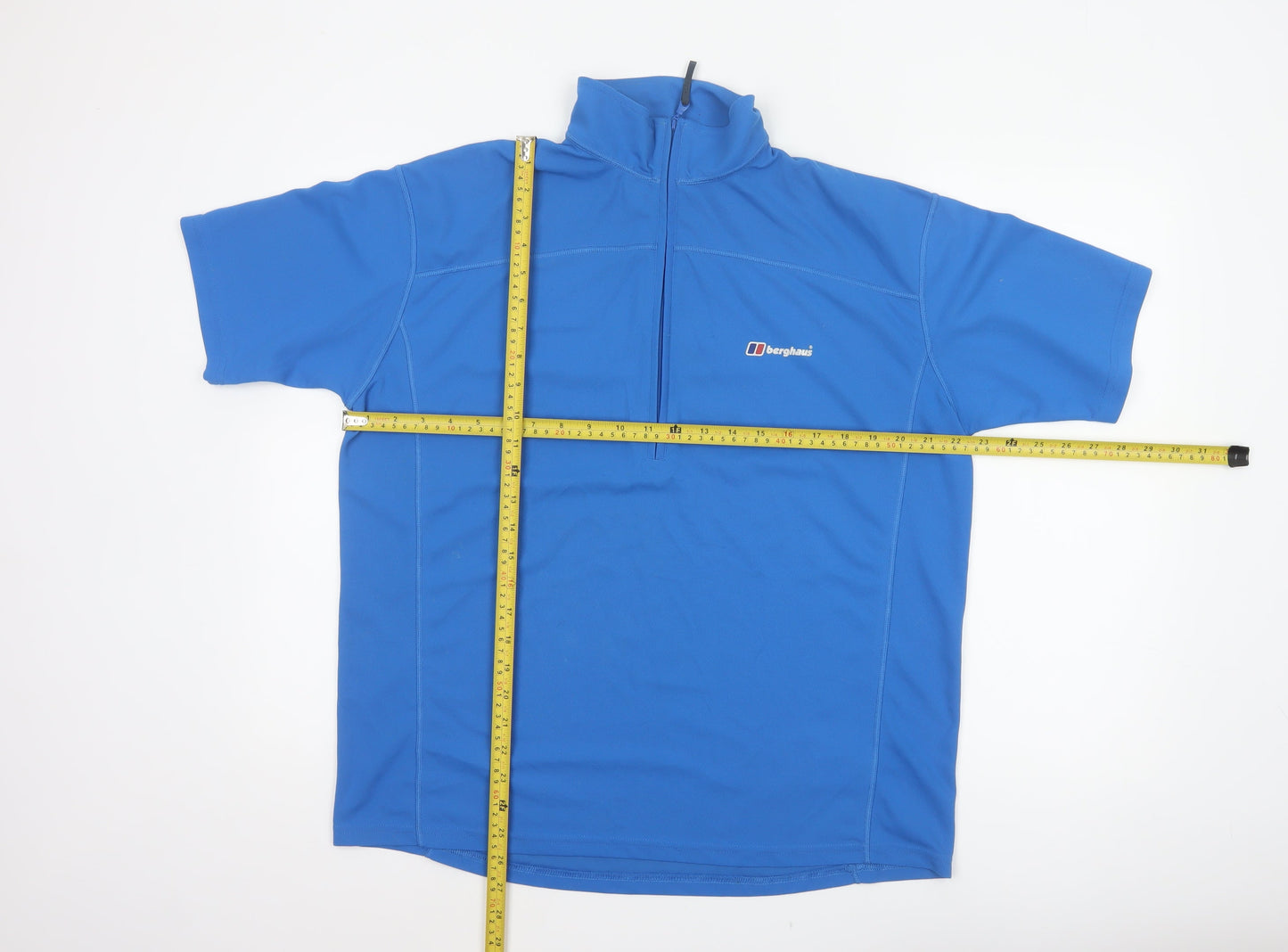 Berghaus Men’s Blue L Tech T 1/4 Zip Short Sleeve Activewear Top