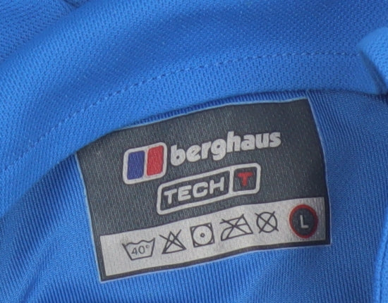 Berghaus Men’s Blue L Tech T 1/4 Zip Short Sleeve Activewear Top