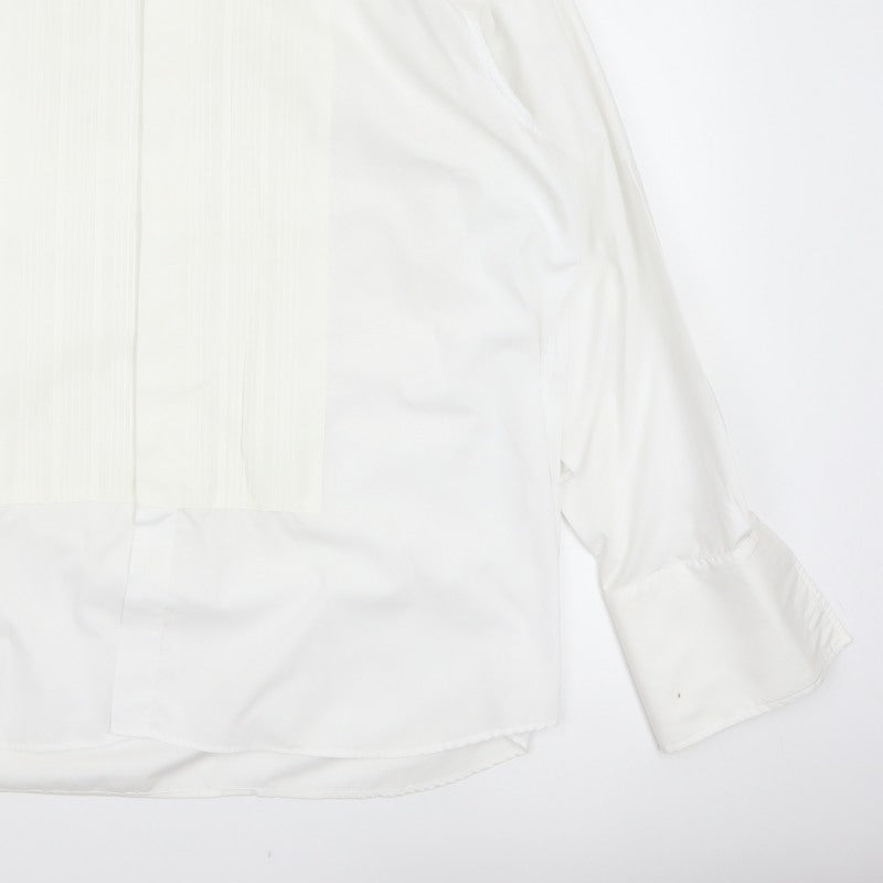 Occasion Men’s Ivory 17 Wing Collar Pleated Formal Dress Shirt