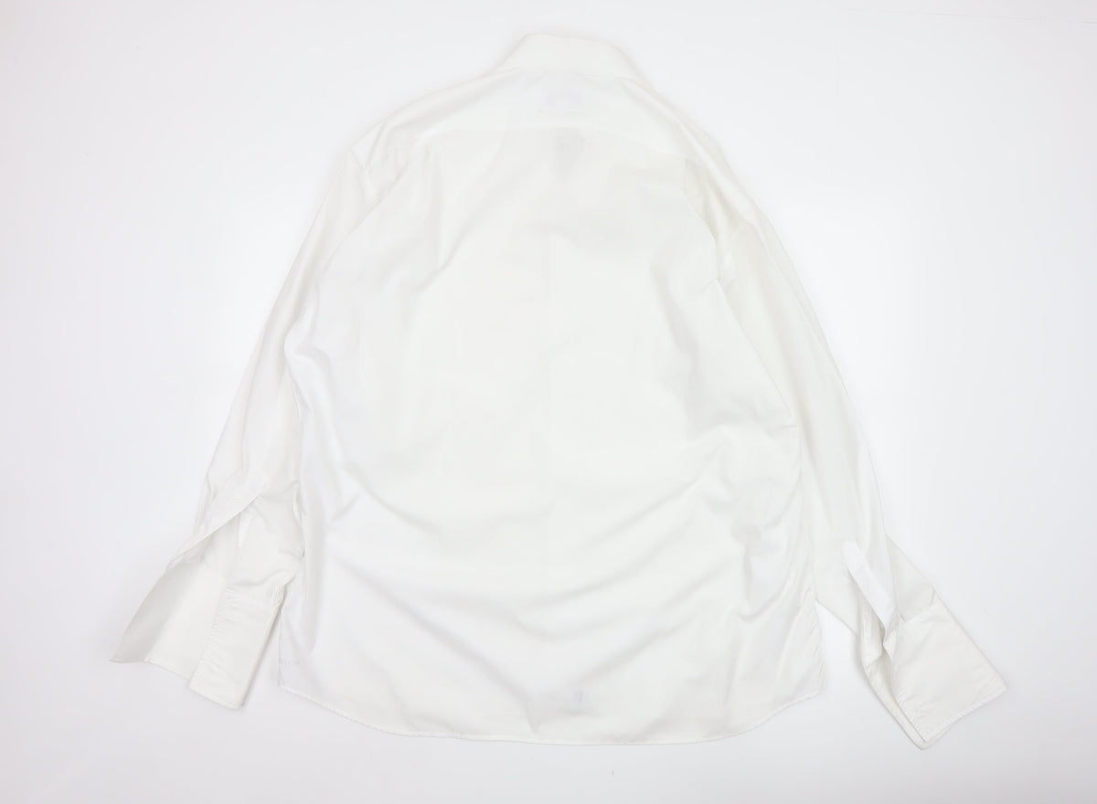 Occasion Men’s Ivory 17 Wing Collar Pleated Formal Dress Shirt