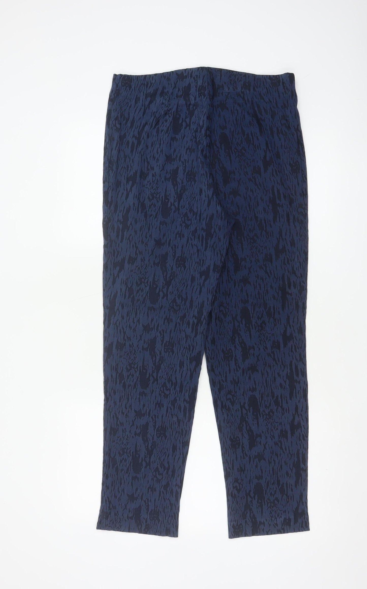 Dennis by Dennis Basso Women’s Blue Animal Print Pull-On Trousers UK 10