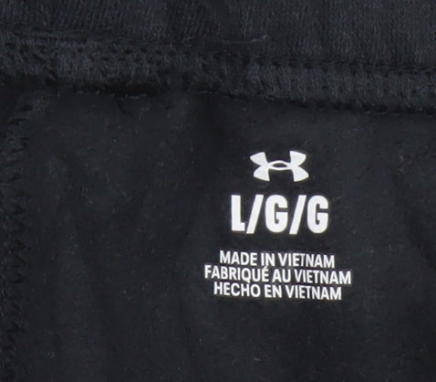 Under Armour Men’s Black L Jogger Sweatpants Cotton Drawstring