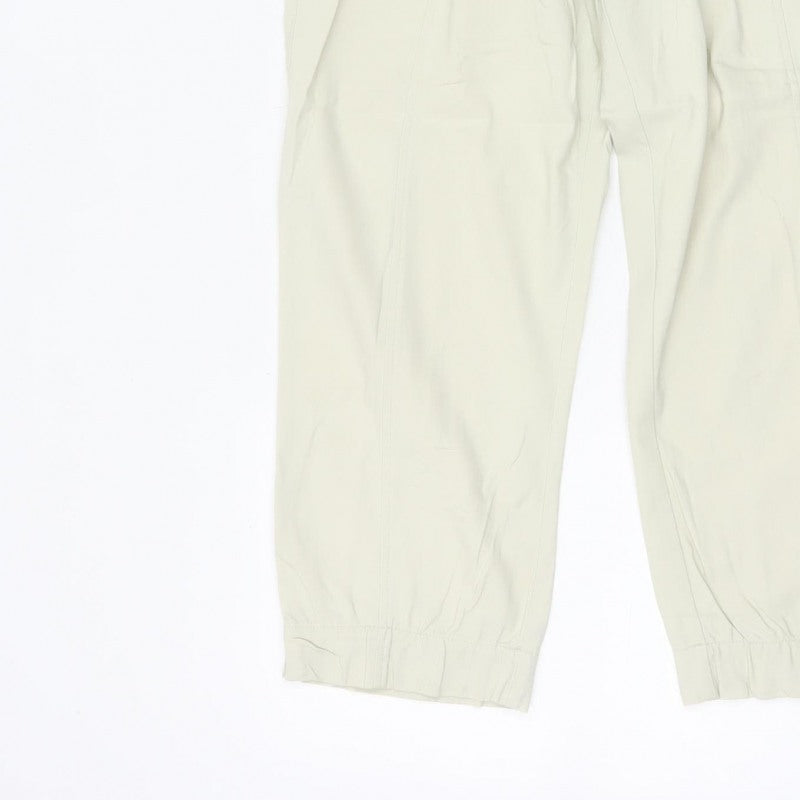 LuK Ril Women’s Ivory Jogger Trousers UK 10 Elasticated Cuffed Pockets