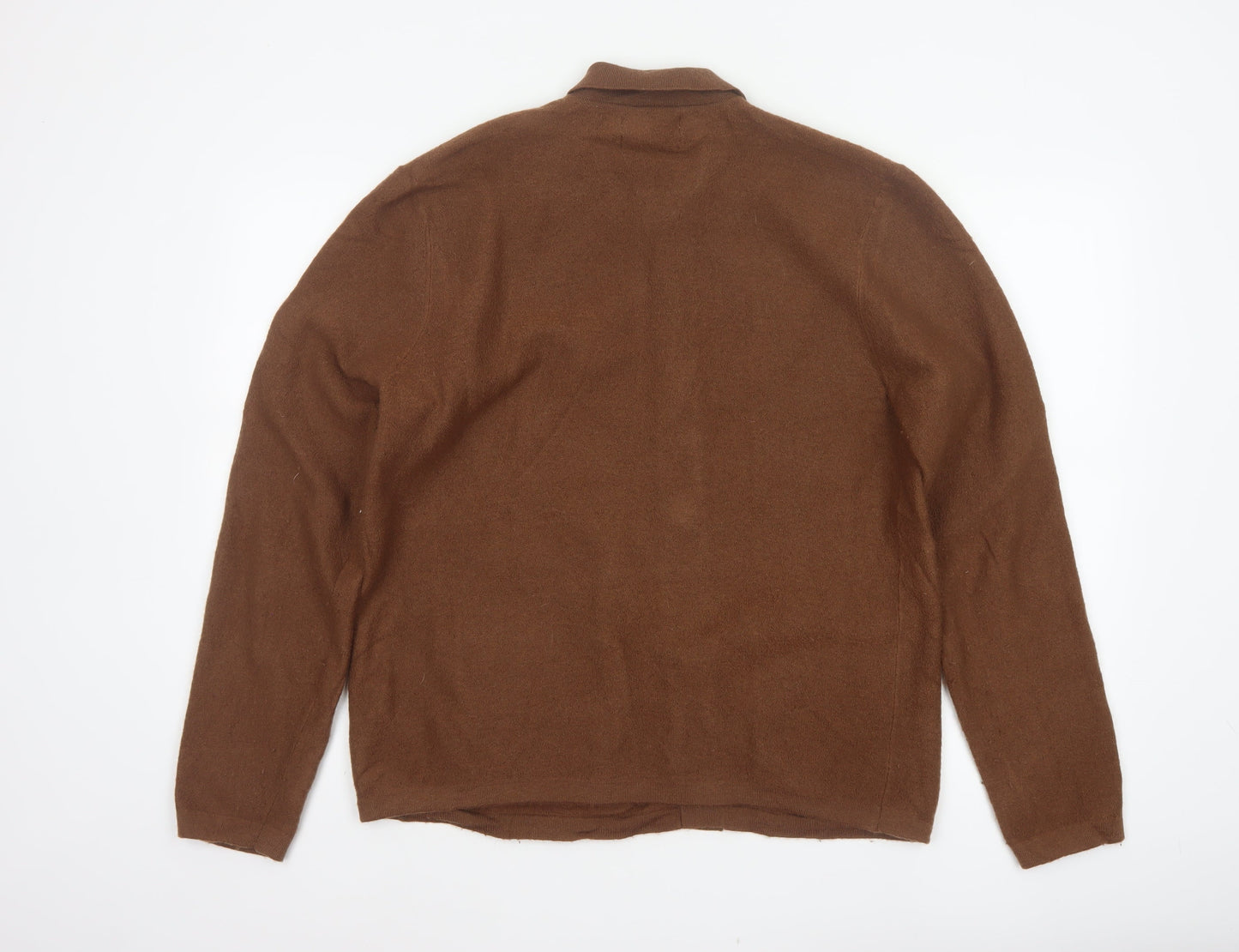 Marks and Spencer Autograph Unisex Brown L Merino Wool Cardigan