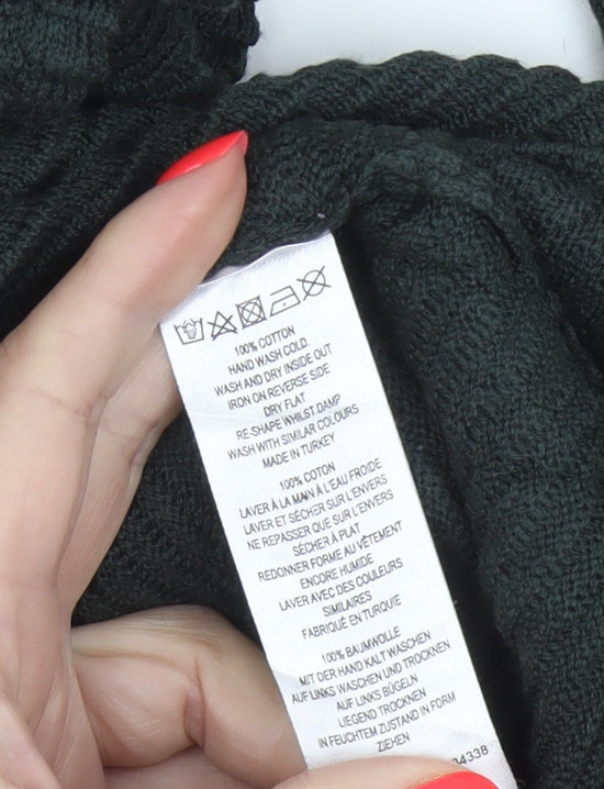 French Connection Women Black XS Roll Neck Knit Jumper Dress