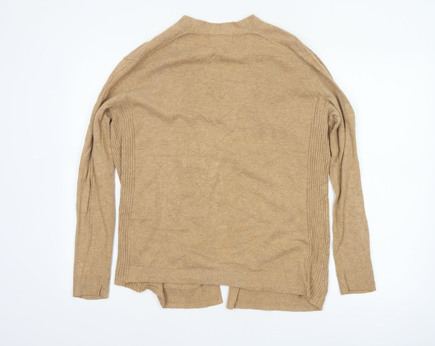Gap Women’s Beige Open Cardigan Size M Cotton Blend Long Sleeve Knit