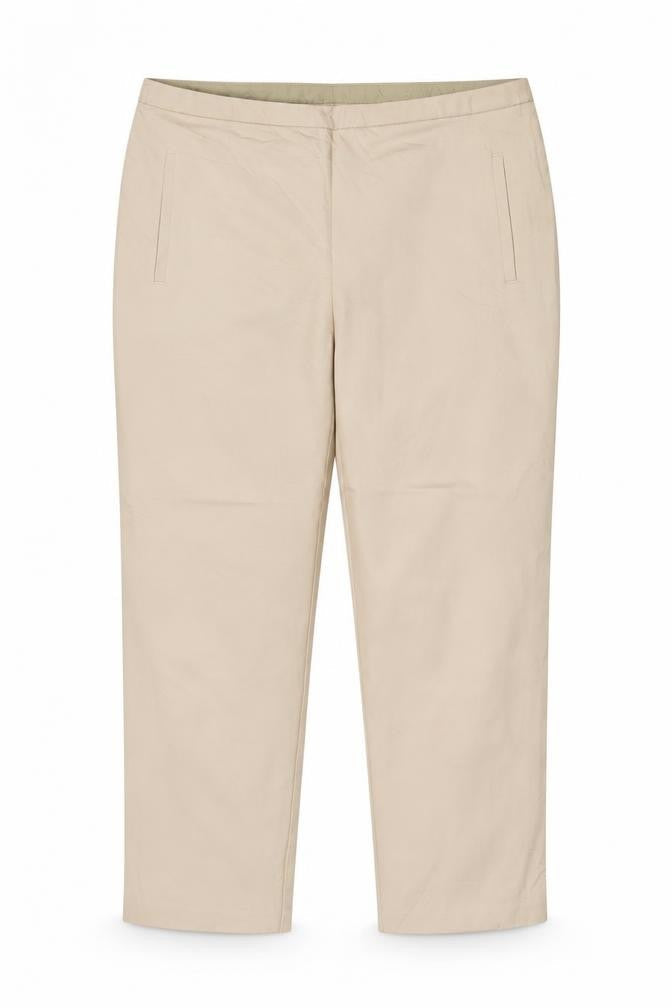 Marks & Spencer Women Beige Size 10 Short Straight Cotton Trousers