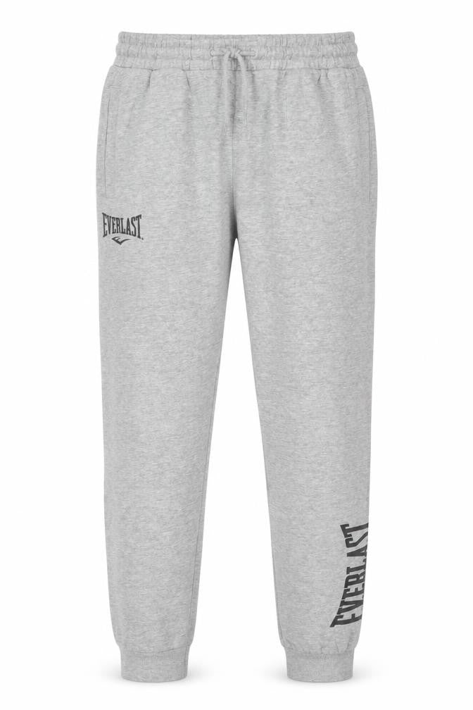 Everlast Men’s Grey L Logo Cotton Blend Cuffed Jogger Sweatpants