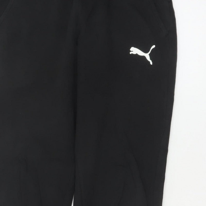 Additional view of Puma Men’s Black M Jogger Sweatpants Logo Elastic Waist Cuffed
