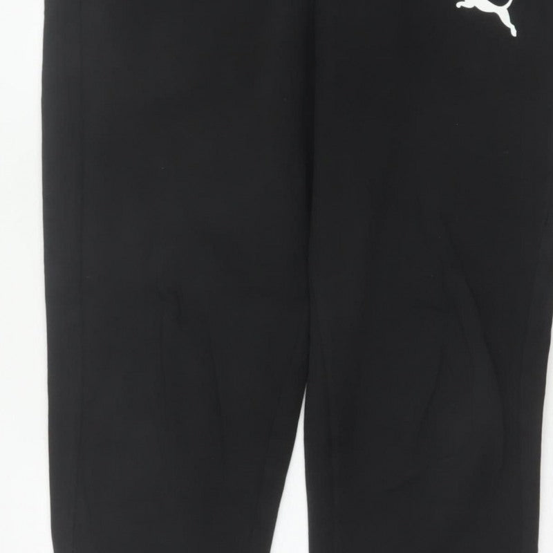 Additional view of Puma Men’s Black M Jogger Sweatpants Logo Elastic Waist Cuffed