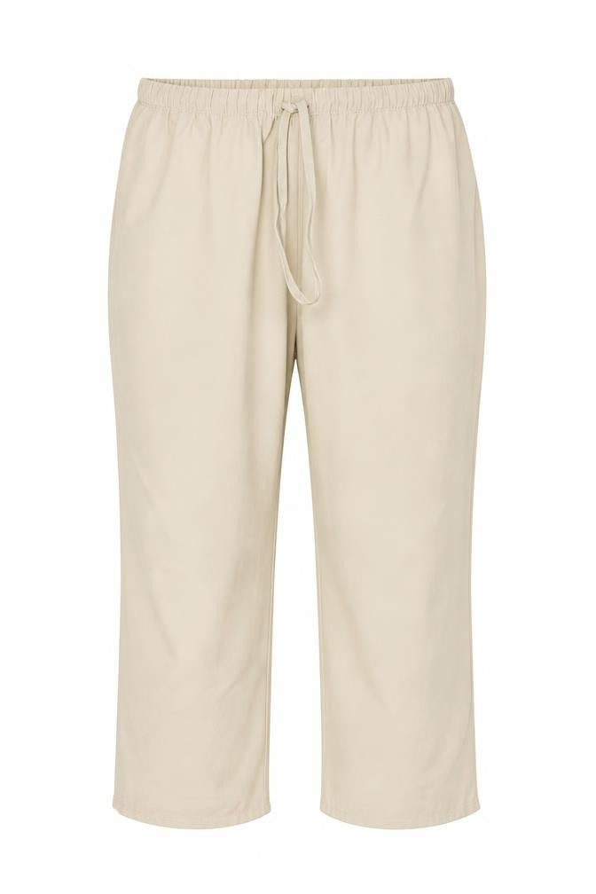 Essence Women’s Beige Size 24 Tapered Drawstring Trousers