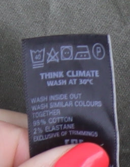 Marks and Spencer Women Green UK 14 A-Line Knee Length Cotton Skirt
