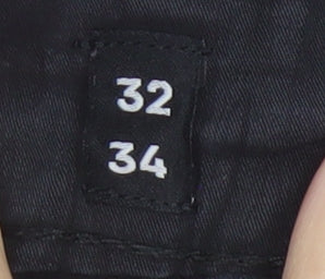 Jack & Jones Men’s Black 32/34 Cargo Trousers Regular Cotton Stretch