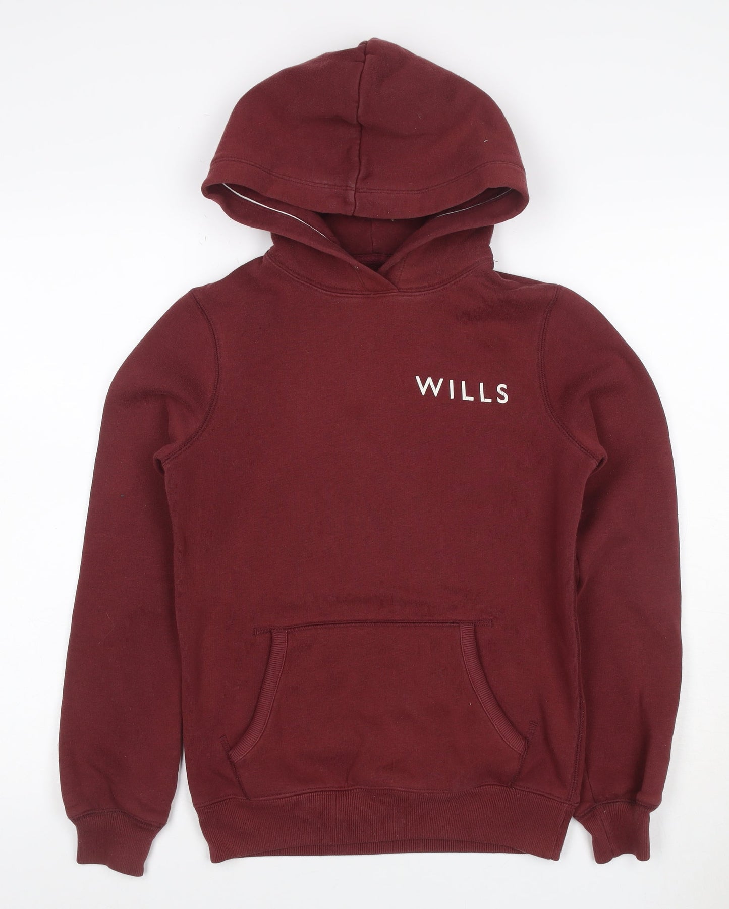 Jack Wills Women's Red UK 4 Pullover Hoodie Logo Pocket