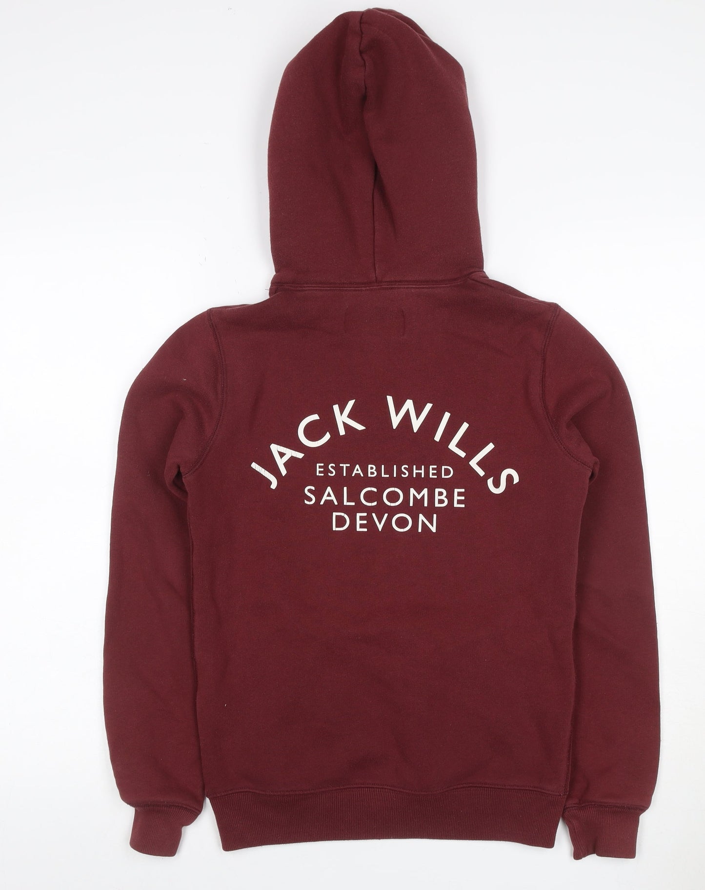 Jack Wills Women's Red UK 4 Pullover Hoodie Logo Pocket