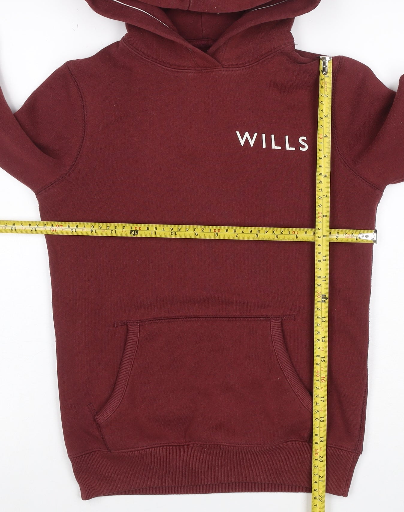Jack Wills Women's Red UK 4 Pullover Hoodie Logo Pocket