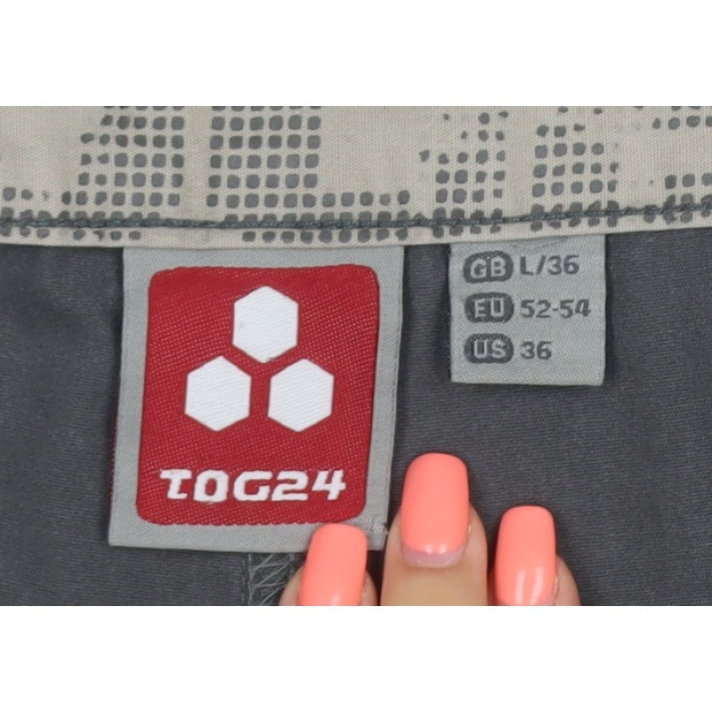 Additional view of TOG24 Men’s Grey Cargo Trousers L 36in Regular Straight Leg Pockets