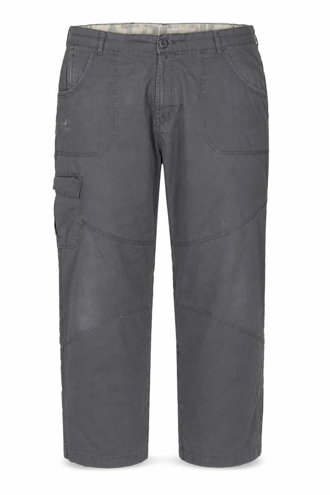 Front view of TOG24 Men’s Grey Cargo Trousers L 36in Regular Straight Leg Pockets