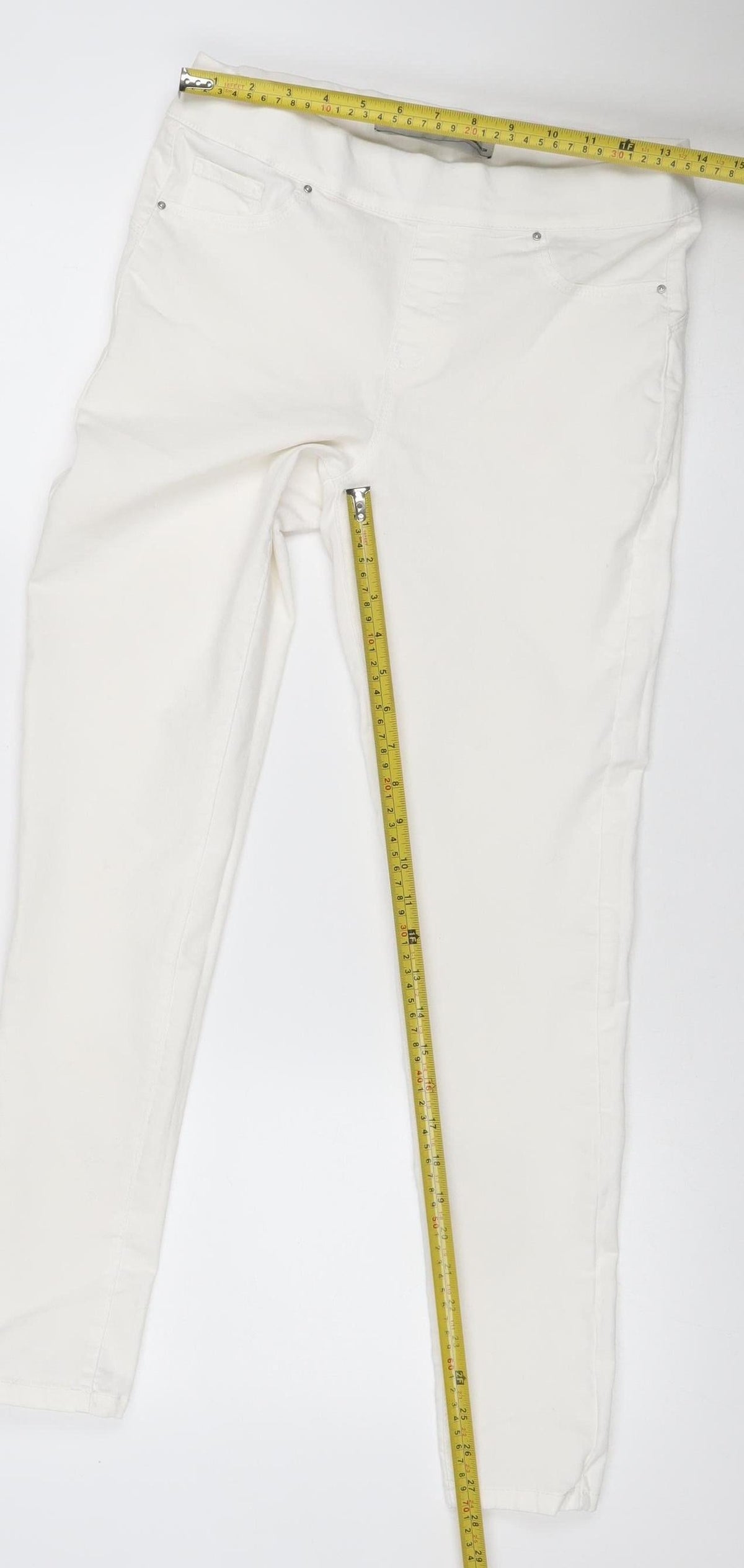 Denim Co Women’s Ivory UK 14 Straight Stretch 5-Pocket Jeans