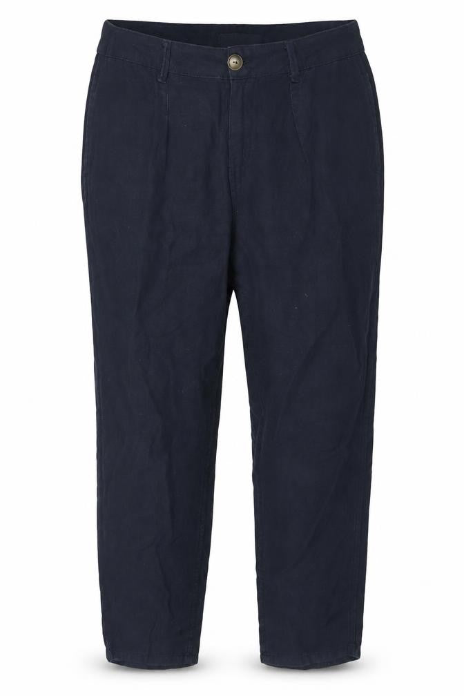 Marks & Spencer Women Blue Size 10 Straight Lyocell Trousers Short
